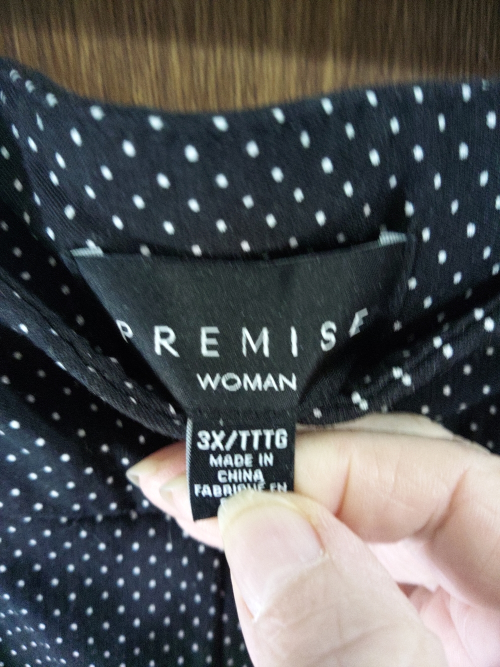 Premise Black pants with White Polka Dots